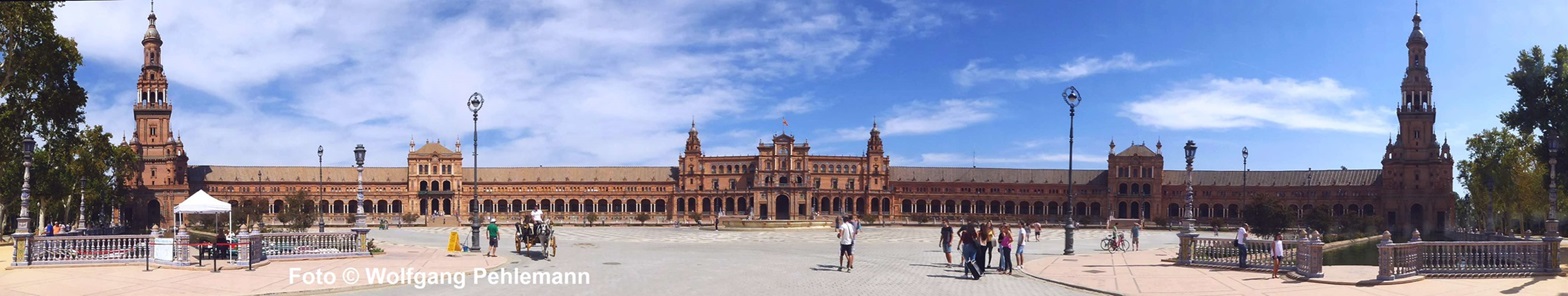 Panorama Plaza de España en Sevilla 1929 Iberoamerikanische Ausstellung Andalusien Spanien Foto © Wolfgang Pehlemann P1090273