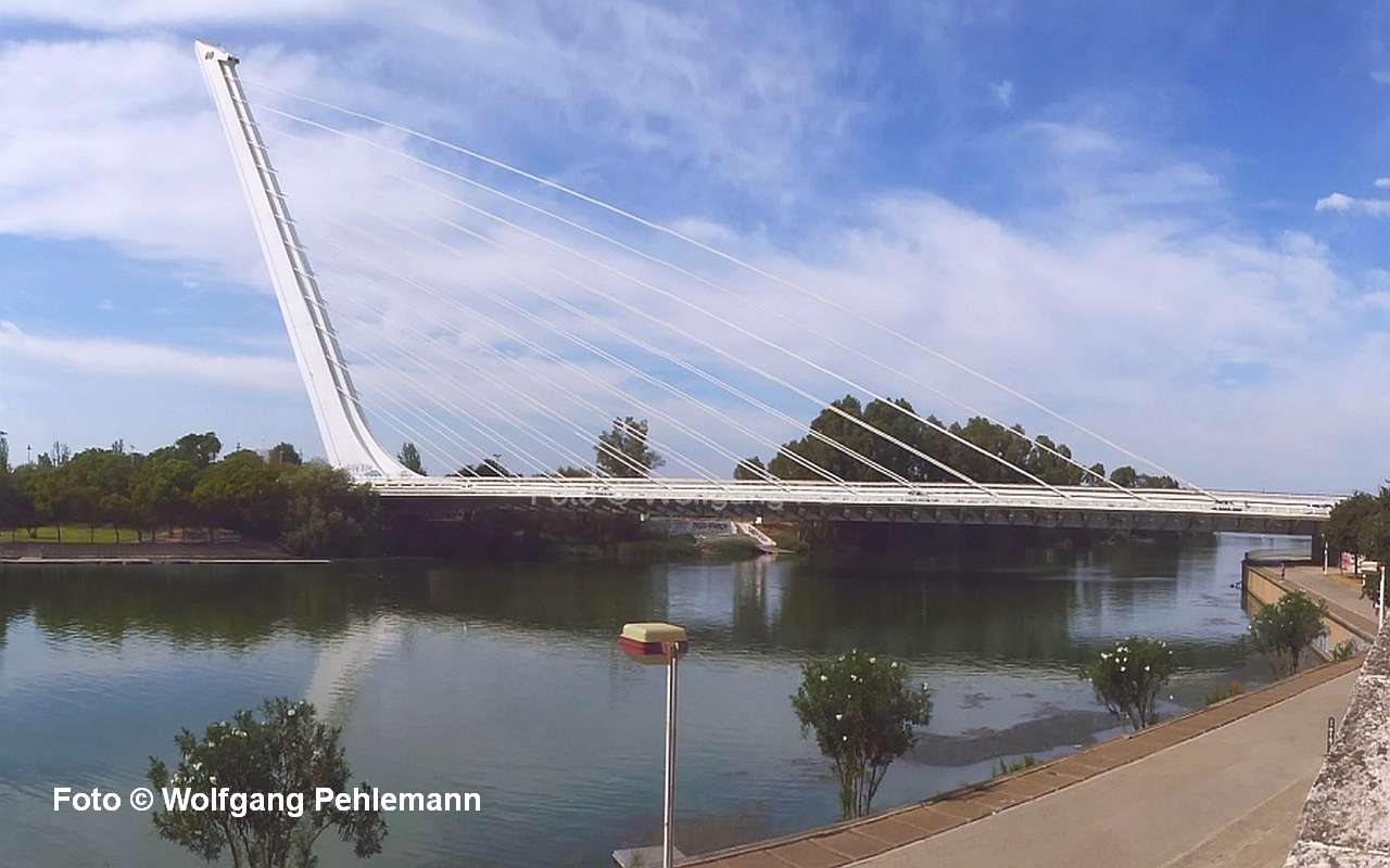 Puente del Alamillo zur EXPO 1992 250m 140h - Sevilla Andalusien Spanien Foto © Wolfgang Pehlemann P1090360